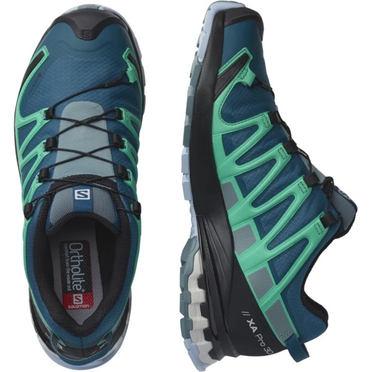 Sapatilhas Trail Running Salomon Xa Pro 3d V8 GTX Feminino Azuis Turquesa | PT H15768